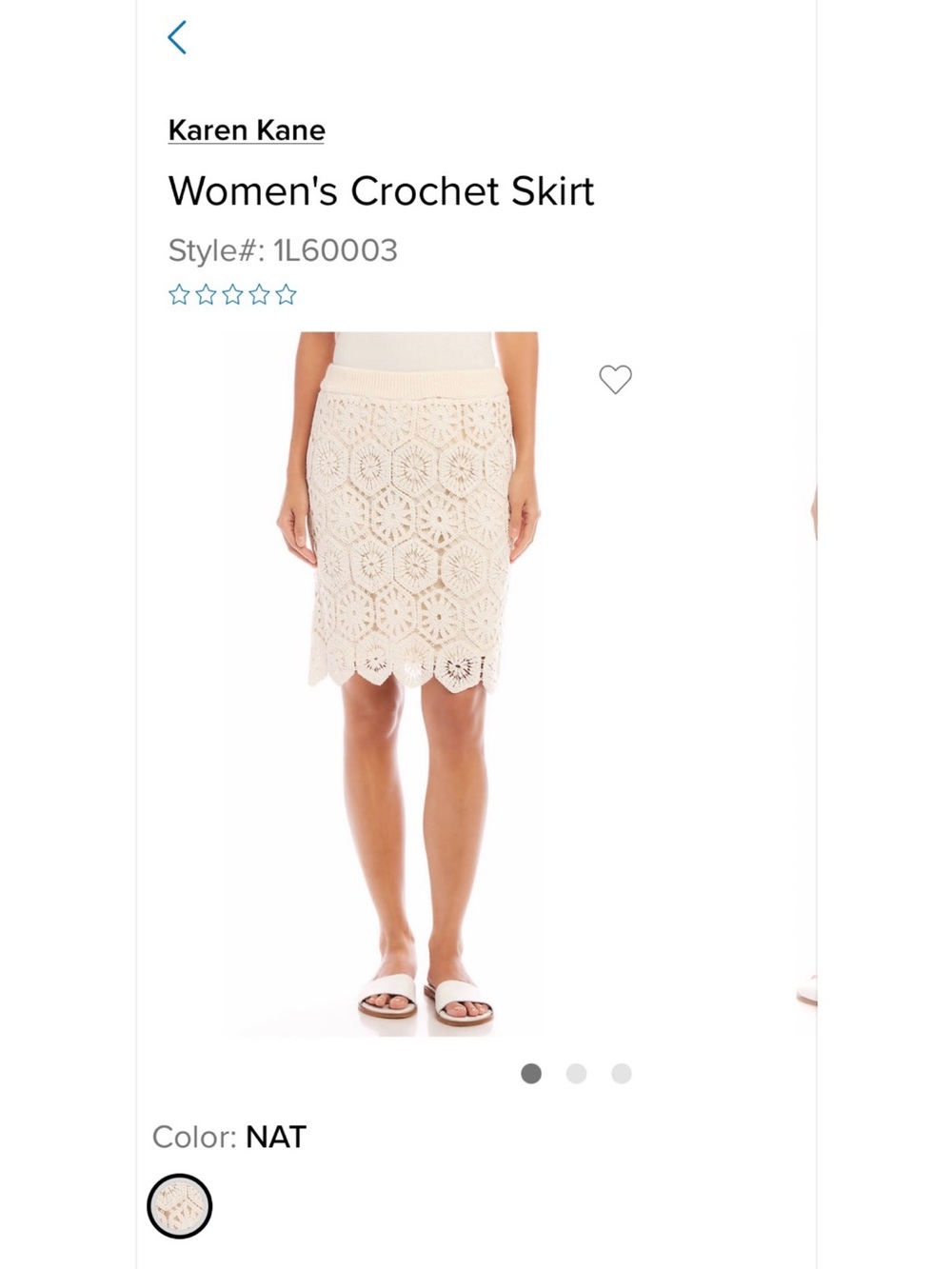 Karen Kane Women's Crochet Skirt in Natural-Size-small